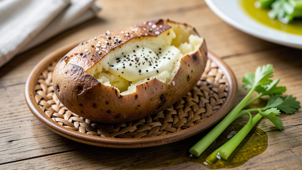 Baked Potato Recipe at 450 Degrees: Crispy Celery Crown Over Ultra-Fluffy Centers