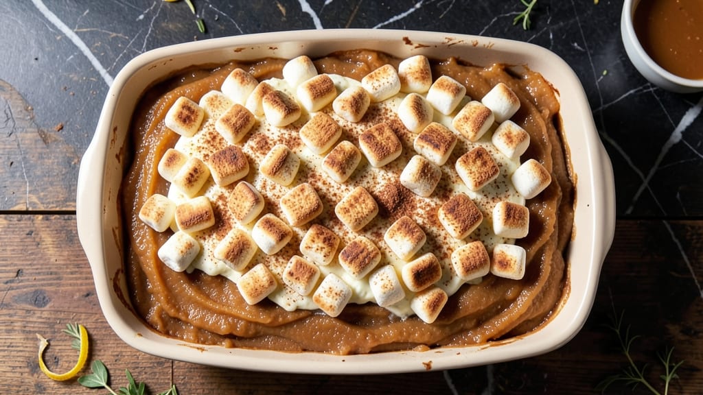 Sweet Potato Casserole Recipe With Marshmallows Using Canned Yams: Creamy Custard Crowned With Toasted Marshmallow Bliss