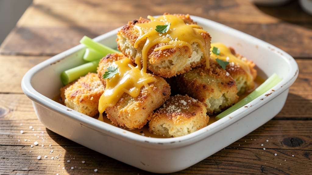 Baked Potato Tots Recipe: Crispy Celery Crown Over Cheesy Spiced Crunch