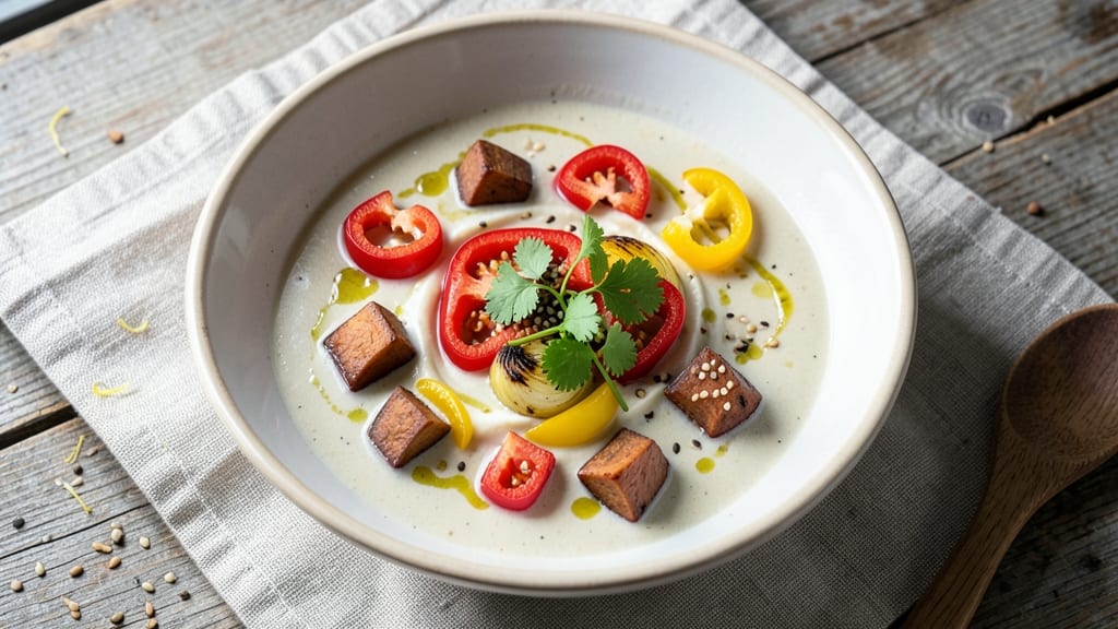 Sweet Potato and Pepper Soup Recipe: Velvety Spice and Crunch Combo