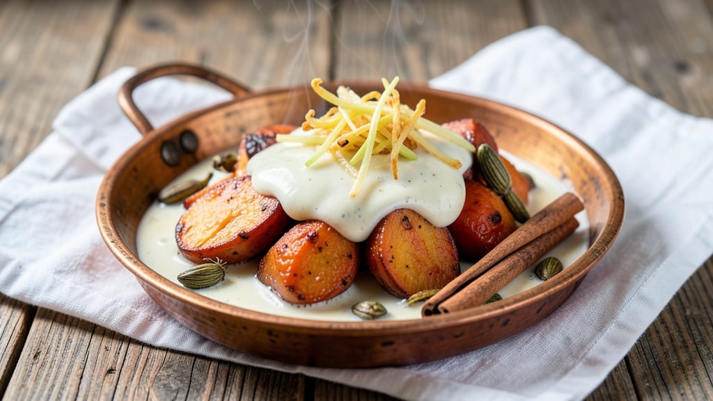 Sweet Potato Mangalorean Recipe: Spiced Coconut Custard With Celery Crunch