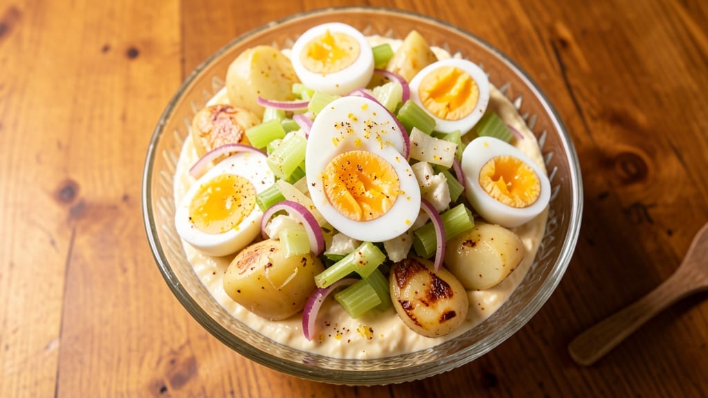 All-American Potato Salad Recipe: Bold Mustard Vinaigrette With Crunchy Celery Bites