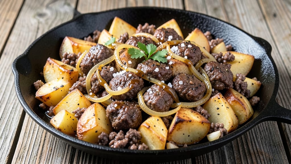 Ground Beef and Potato Hash Recipe: Crispy Edges, Savory Layers, One-Pan Magic