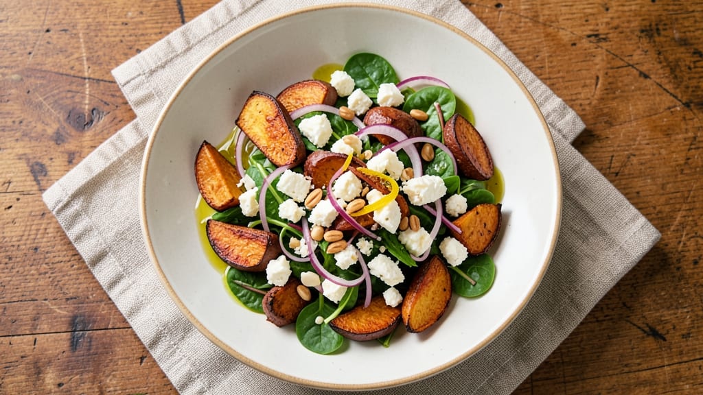 Sweet Potato and Feta Salad Recipe: Warm Spiced Roots with Tangy Cheese Crunch