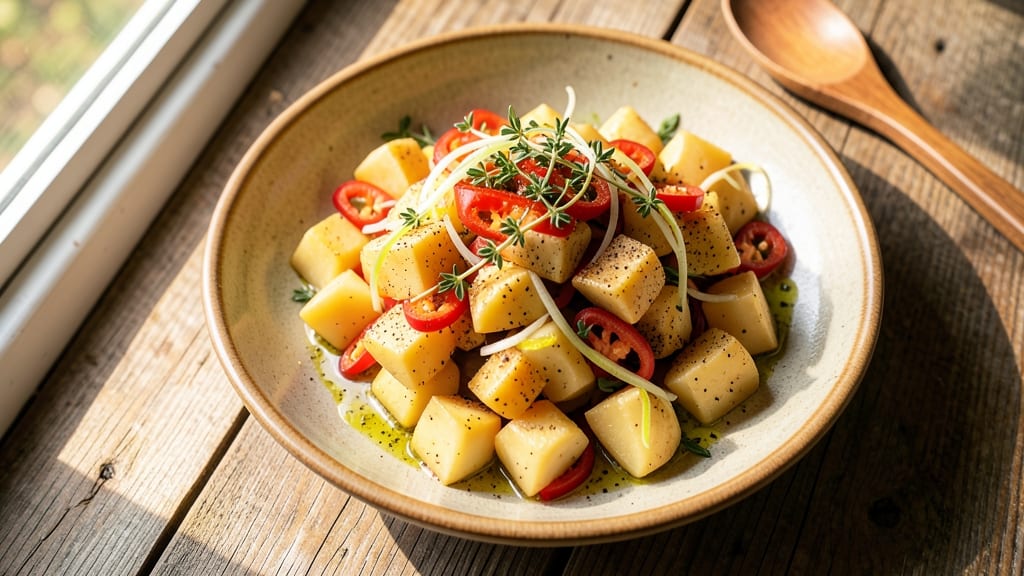 Bajan Potato Salad Recipe: Spiced, Crunchy, and Bold Without Mayo
