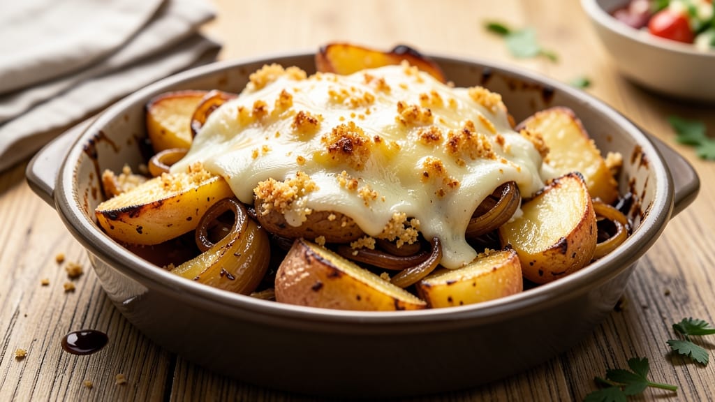 Aussie Potato Bake Recipe: Crispy Top, Melty Cheese, and Caramelized Onions