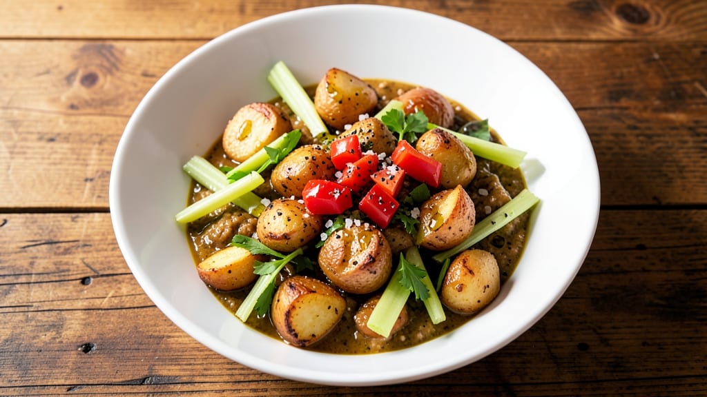 Roasted Potato Salad Recipe No Mayo: Crispy Celery Crunch With Zesty Herb Vinaigrette