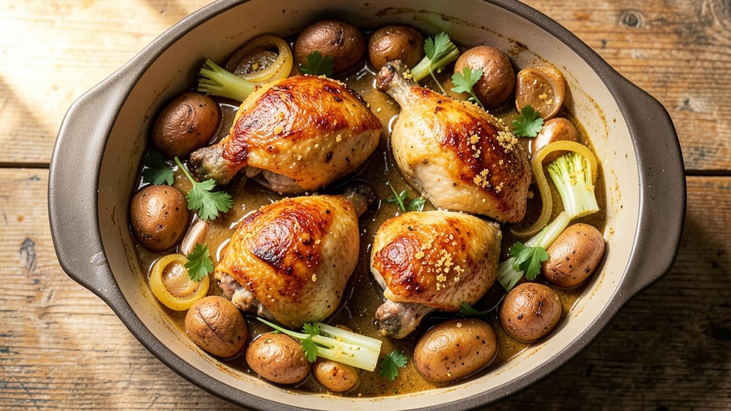 Turkey Potato Crock Pot Recipe: Slow-Cooked Savory Bites With Celery Crown Crunch