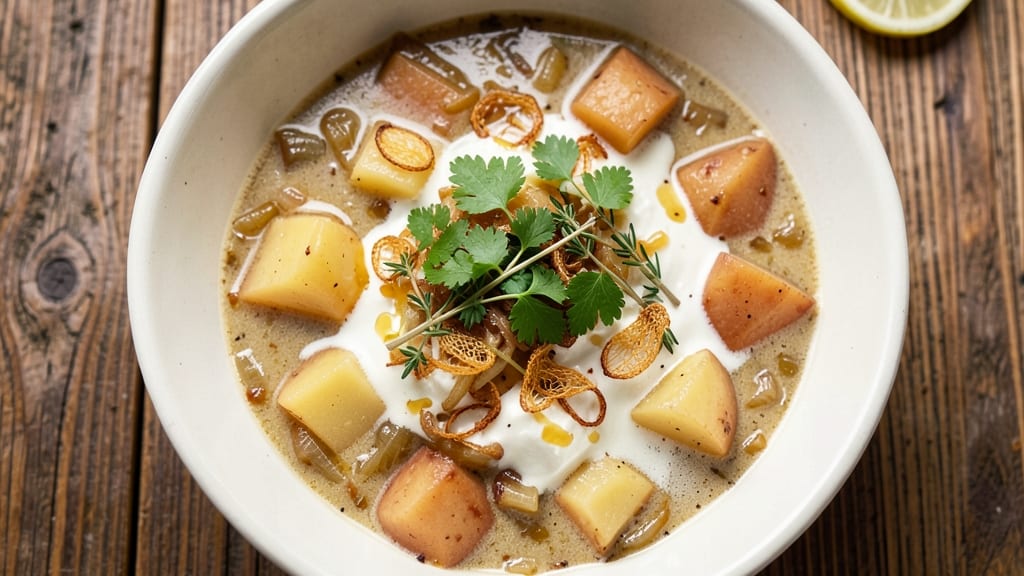 Ina Garten Potato Soup Recipe: Velvety Herb-Infused Comfort With Crispy Celery Crown