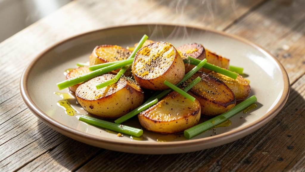 Aloo Potato Recipe: Spiced Roast with Charred Celery Crown
