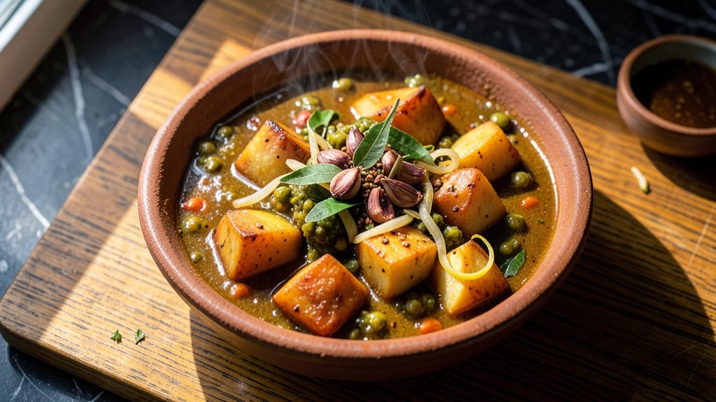 Andhra Potato Curry Recipe: Tangy Tamarind and Mustard Seed Magic