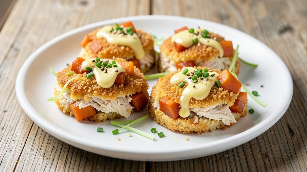 Sweet Potato Fish Cake Recipe: Crispy Celery Crown Over Spiced Roasted Bliss