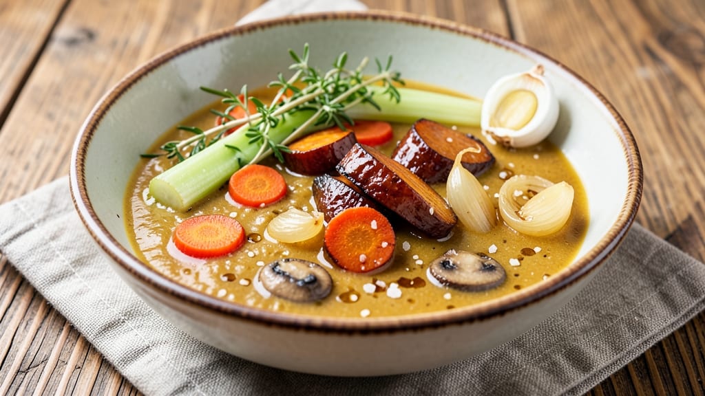 Sweet Potato Broth Recipe: Velvety Spiced Comfort With Celery Crown Crunch