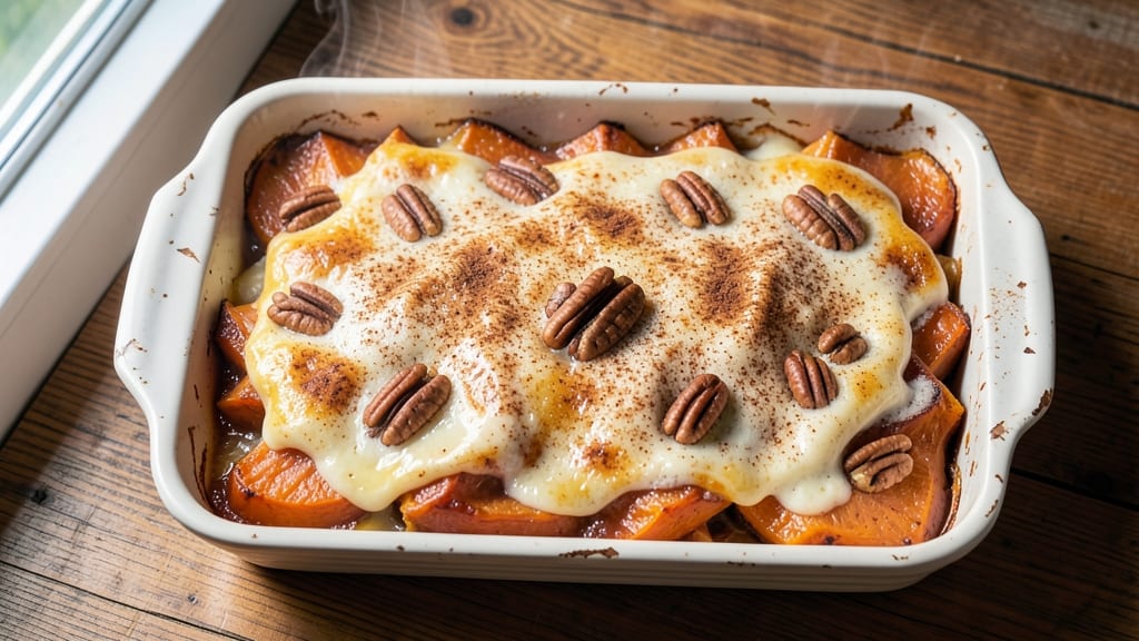 Laura Vitale's Sweet Potato Casserole Recipe: Peppery Celery Crown Over Creamy Spiced Filling