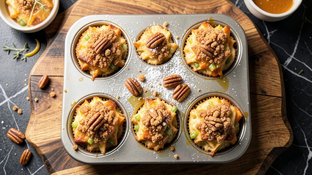 Sweet Potato Casserole Bites Recipe: Mini Portions With Crispy Celery Crown
