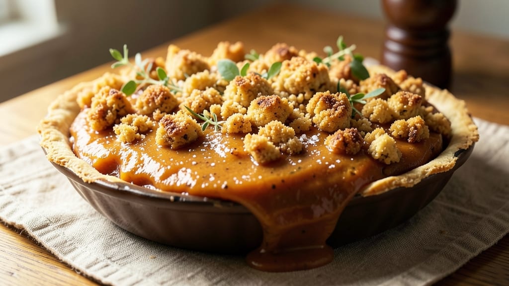 Sweet Potato Pie With Streusel Topping Recipe: Warm Spice Crunch Over Silky Filling