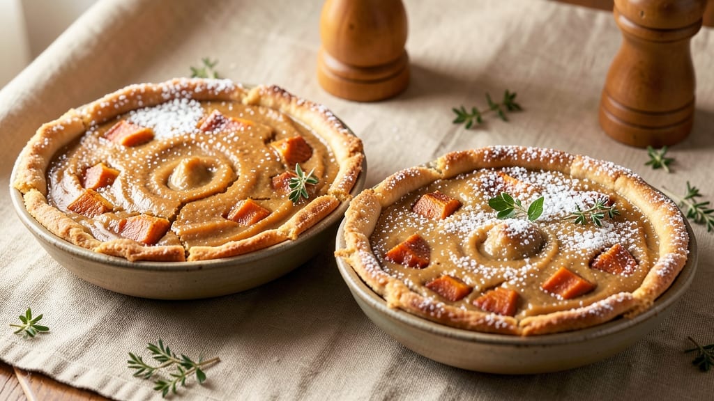 2 Deep Dish Sweet Potato Pie Recipe: Spiced Custard Crunch With Celery Crown Twist