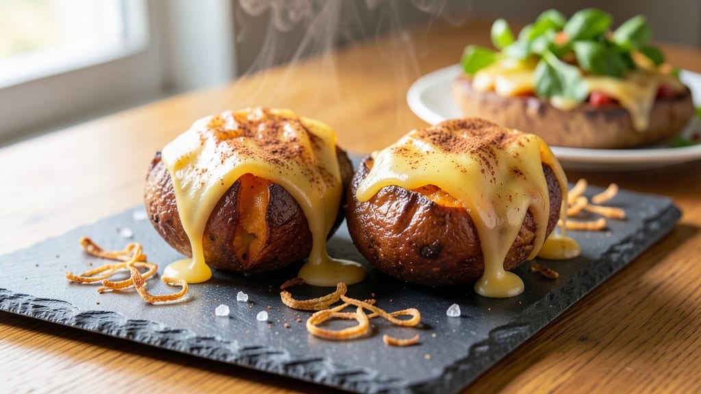 Sweet Potato Bombs Recipe: Crispy Celery Crown Over Cheesy Spiced Roast