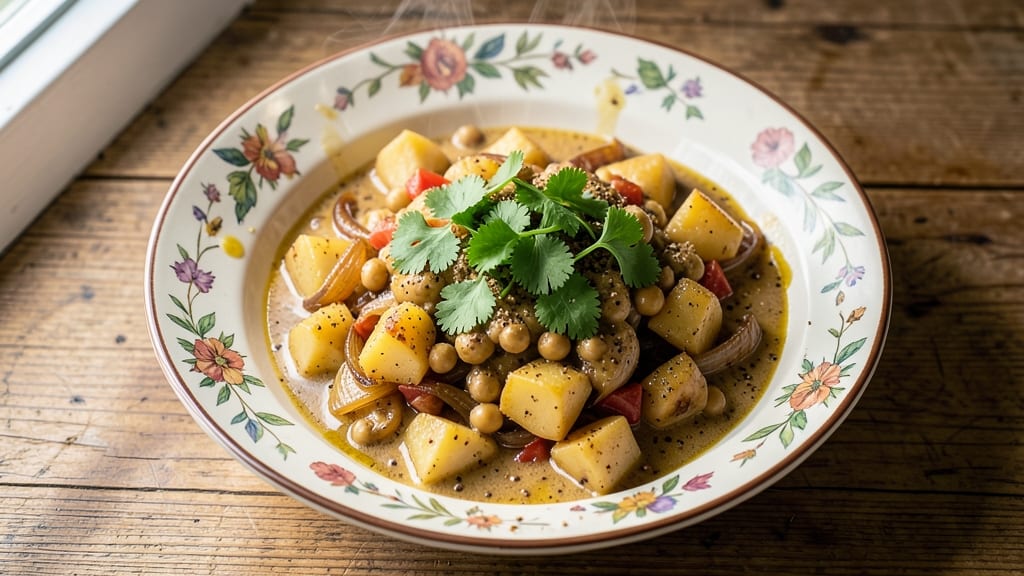 Beans and Potato Curry Recipe: Spiced Tomato Base That Simmers to Rich Depth